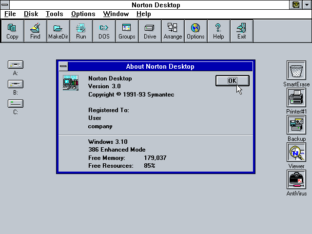 Norton Desktop 3.0 for Windows - About
